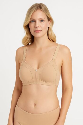 enmodaiçgiyim Seamless Jersey Fabric Gatherer Women's Bra - Skin
