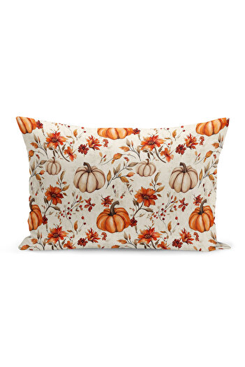 Bertille Home Autumn Plaid Series Double Side Printed Throw Pillow Case (Halloween Autumn Cushion Cover)