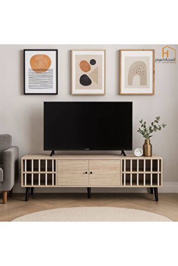 Al Saada Home TV Unit - 160×40×45 cm - Stone Design