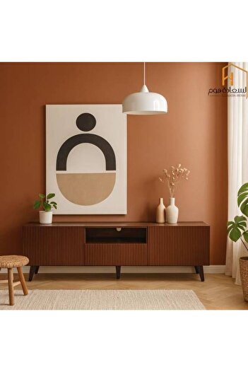 Al Saada Home وحدة تلفزيون فاخرة - 180×40×55 سم - بني