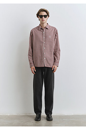 Mavi Checkered Red Shirt Loose Fit / Relaxed Fit 0211686-90909