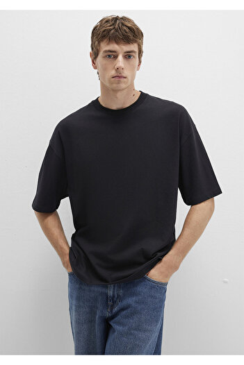 Mavi Crew Neck Black Basic T-Shirt Oversize / Wide Cut 0613113-900