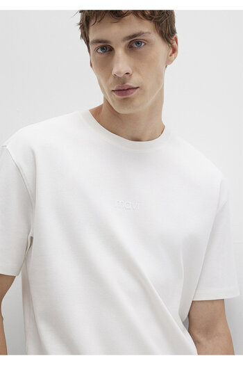 Mavi Logo White Basic T-Shirt Loose Fit / Relaxed Fit 0613102-80194