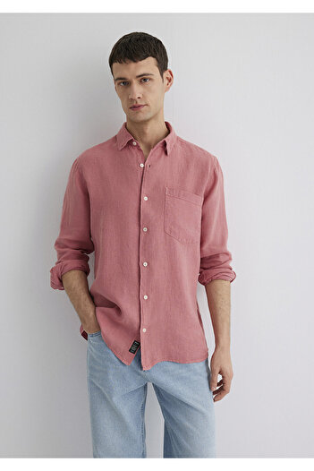 Mavi Pink Linen Shirt Regular Fit 0211472 -71104