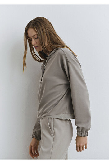Mavi Gray Tencel Tm Modal Sporty Lux Sweatshirt - Semi Zip 1S10280-70352