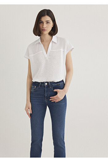 Mavi White Short Sleeve Blouse -1210801-620