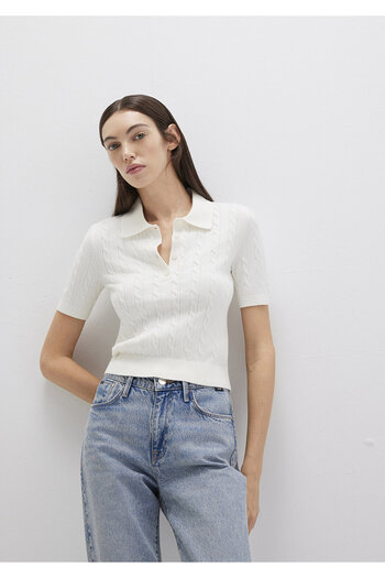Mavi Ecru Knitwear Polo 1710328-70057