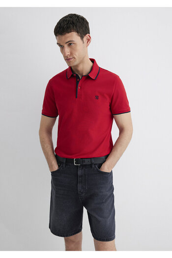 Mavi Red Polo T-Shirt - Collar Detailed, Fitted Cut062373-28441