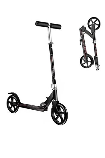 LIXADA Scooter With Dual Suspension Black 72x12x24cm