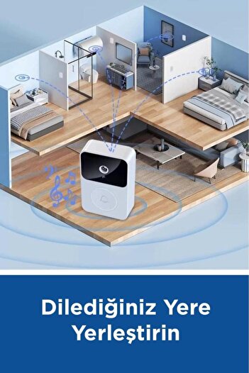 Torima X9 Beyaz Akıllı Su Geçirmez Kablosuz Kapı Zili