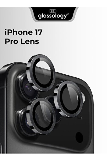 Glassology Camera Lens Protector Compatible with iPhone 17 Pro/Pro Max – Black, Scratch Resistant