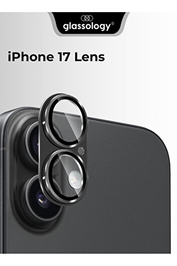 Glassology Camera Lens Protector Compatible with iPhone 17 Black Scratch Resistant, HD Clear