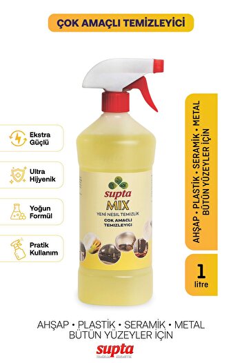 Supta Mix Deri Kumaş Halı Araç Mutfak ve Genel Temizlik Ürünü 1 LT