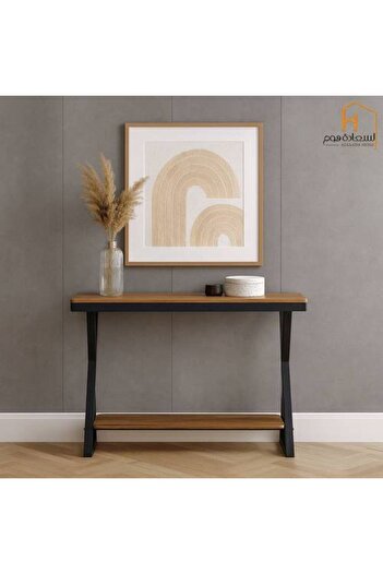 Al Saada Home طاولة وحدة التحكم في المدخل - بني فاتح - 80 × 40 × 120 سم - كمية محدودة