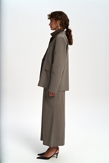 MAI STUDIOS CO. Bruno Çizgili Füme Blazer