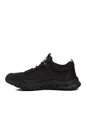 Bulldozer Black Nubuck Genuine Leather Men's Casual Shoes 240003 m