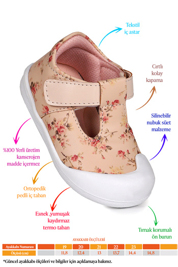 Kiko Kids Flower Velcro First Step Slippers Shoes for Baby Girl