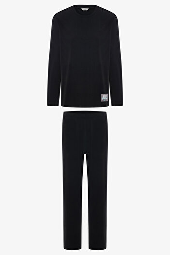 Penti Anthracite Men's Street Oversize Comfortable Fit Long Sleeve Pajama Set