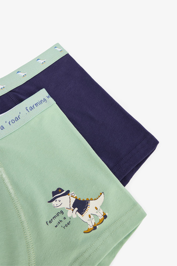Penti Boy's Dino Farm Cotton 2-Piece Boxers