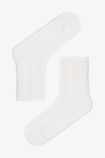 Penti 5 Pairs of Cotton Self-Spiral Patterned Socket Socks