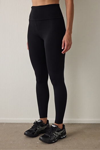 Penti Black High Waist Lightly Supported Foldable Sports Leggings