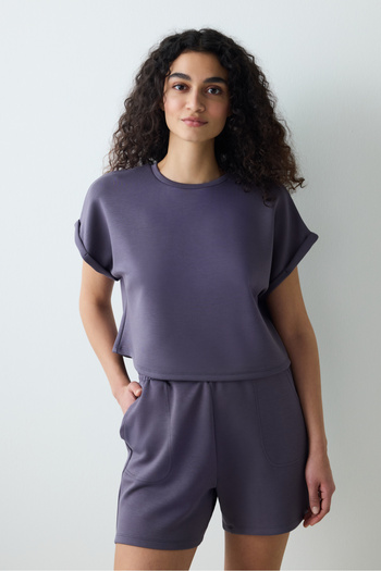 Penti Gray Crew Neck Silky Touch T-Shirt