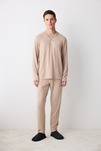 Penti Σετ πιτζάμες Cozy Beige Παντελόνι