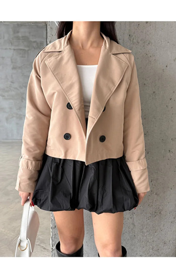 MEECY Women's Viral Model Short Trench Coat