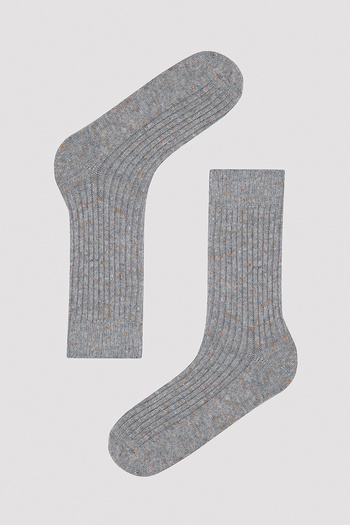 Penti Ribbed Gray Socks