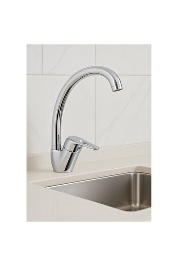 remer Baterie bucătărie Rubinetterie Kitchen K42, monocomandă, finisaj cromat, pipă pivotantă înaltă