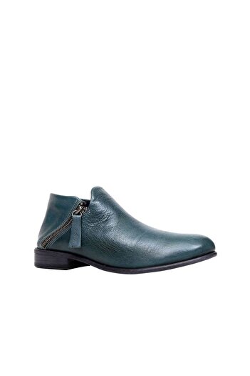 BUENO Παπούτσια Petrol Green Δερμάτινα Γυναικεία Flat Boots 01wp1709