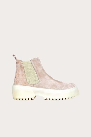 BUENO Shoes Beige Suede Women's Sports Boots 01Wr4701