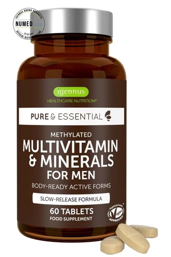 Igennus Healthcare Nutrition Multivitamin & Minerals for Men Enhanced with Lycopene, Vitamin D, B6 & B12