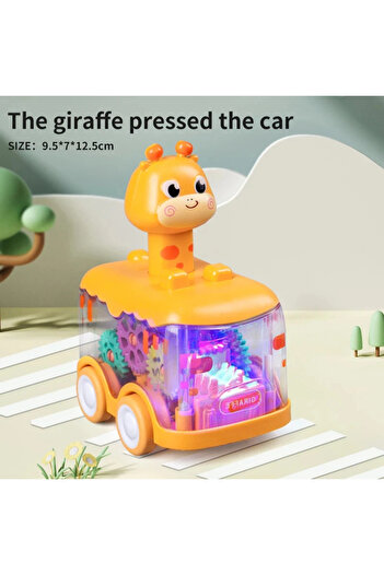Choice With Light Baby Toy Press and Go Gear Car Toy for Toddlers 1 2 3 Years Old Light Up Toy Inertial Car