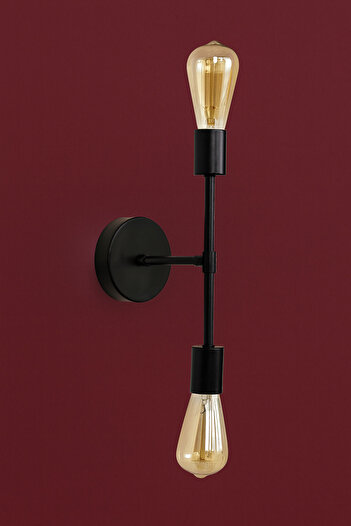 VENON 1Pc Fiesta Sconce Black Wall Lamp Modern Retro Sconce for Bedroom-Bedside-Bathroom
