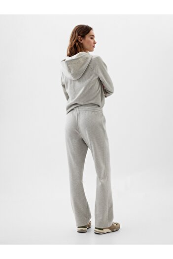 GAP Kadın Gri Gap Logo Bootcut Fleece Eşofman Altı