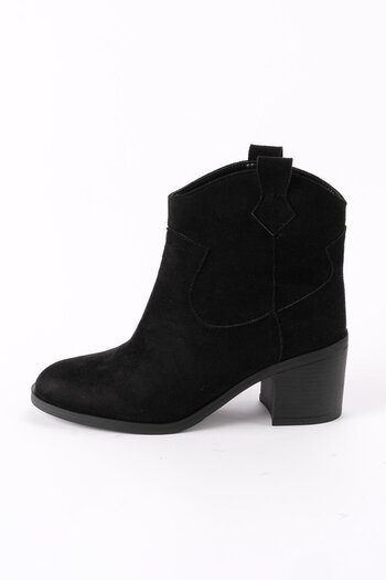Mio Gusto Γυναικείες μπότες με τακούνι Alessia Western Black Color