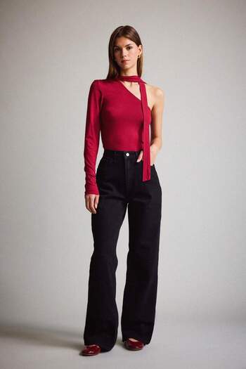 DeFacto Straight Wide High Waist Long Jean Pants F5788Ax25Au