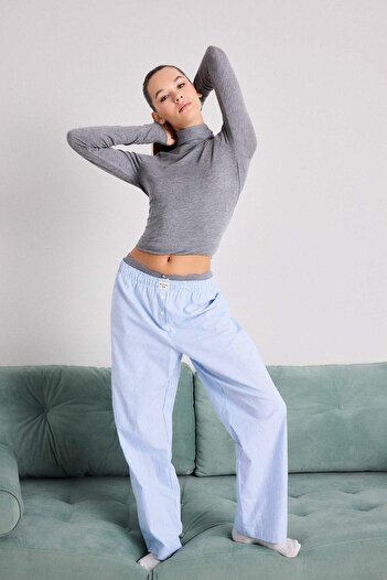 DeFacto Modal Cashmere Soft Textured Turtleneck Long Sleeve Top-Fall in Love F3167Ax25Au