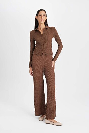 DeFacto Regular Fit Elastic Waist Basic Απλό Παντελόνι D4415AX24AU