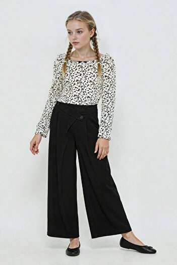 DeFacto Girl's Baggy Fit Wide Leg Gabardine Trousers G1622A825Au