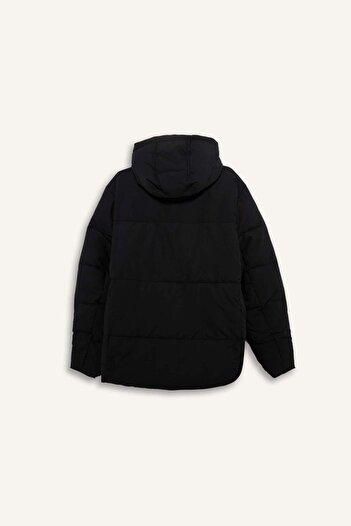 DeFacto DefactoFit Şişme Mont Su İtici Slim Fit Dar Kesim Kapüşonlu Fermuarlı Cepli A3519AX24WN