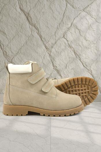 Rakerplus Neson Genuine Leather Mink Velcro Kids Boots