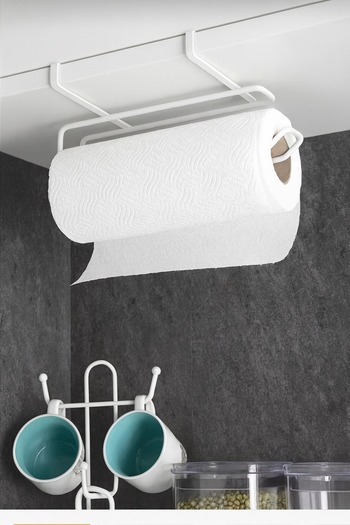 UG Home White Cabinet Paper Towel Holder Hanging Paper Towel Holder