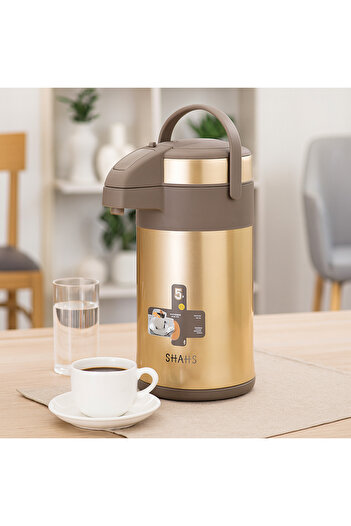 SHAHA 4L Stainless Steel Tea Thermos - Stylish and Practical Design