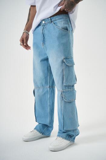 Respire Washed Cargo Baggy Παντελόνι