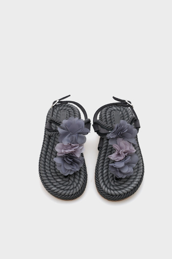 Capone Outfitters Cornelia Straw Flip Flops Floral Women's Sandals