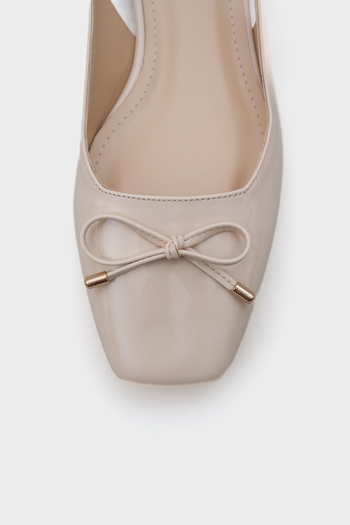 Capone Outfitters Angela Metal Heeled Open Back Women's Ballerinas
