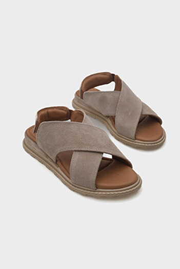 Capone Outfitters Elvira Cross-Strapped Velcro Leather Women's Sandals