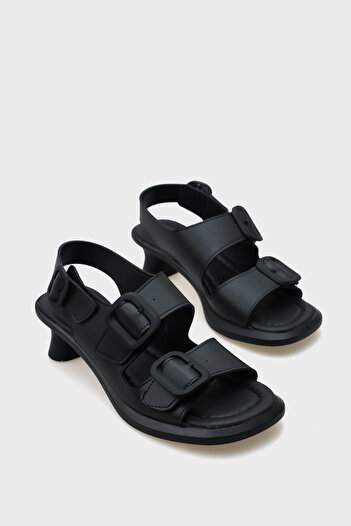 Capone Outfitters Dixie Mid Heeled Double Buckle Women's Sandals